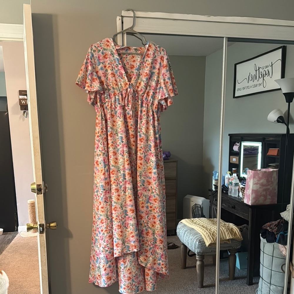 SHEIN Floral Midi Dress - Multicolor